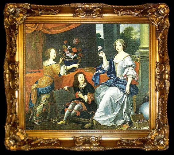 framed  Pierre Mignard mlle de lavalliere and her children, c, ta009-2